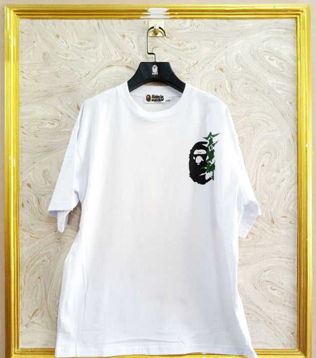 Streetwear Oversized Tee | Ape Graphic Inspired | Premium Cotton White Edition | BP-157.W