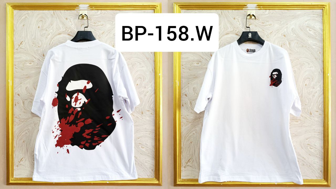 Streetwear Oversized Tee | Ape Graphic Inspired | Premium Cotton White Edition | BP-158.W