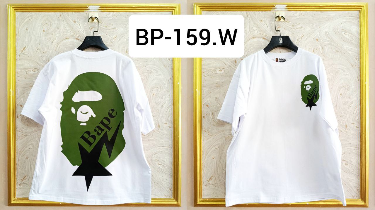 Streetwear Oversized Tee | Ape Graphic Inspired | Premium Cotton White Edition | BP-159.W