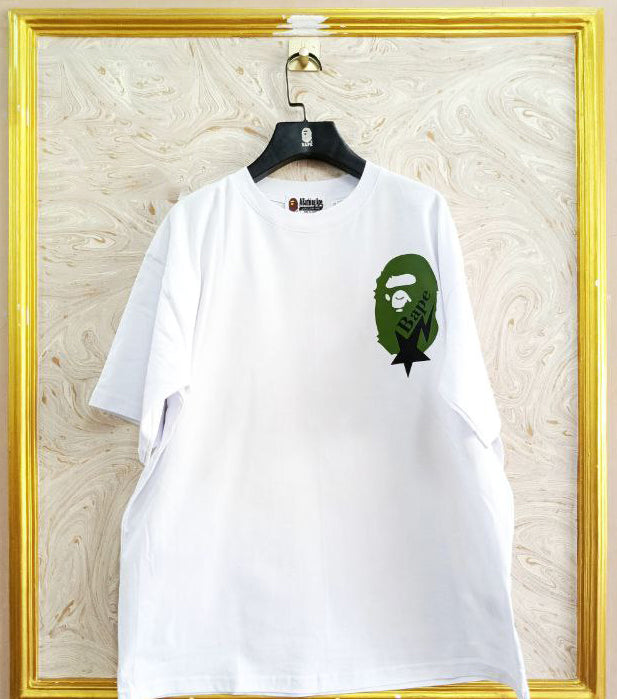 Streetwear Oversized Tee | Ape Graphic Inspired | Premium Cotton White Edition | BP-159.W