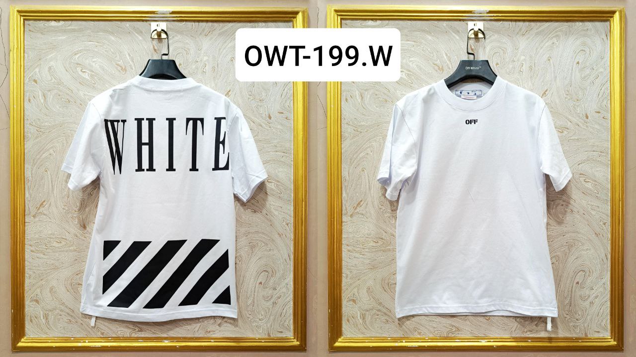 Off-White Inspired Back Logo T-Shirt - OWT-199 White Edition