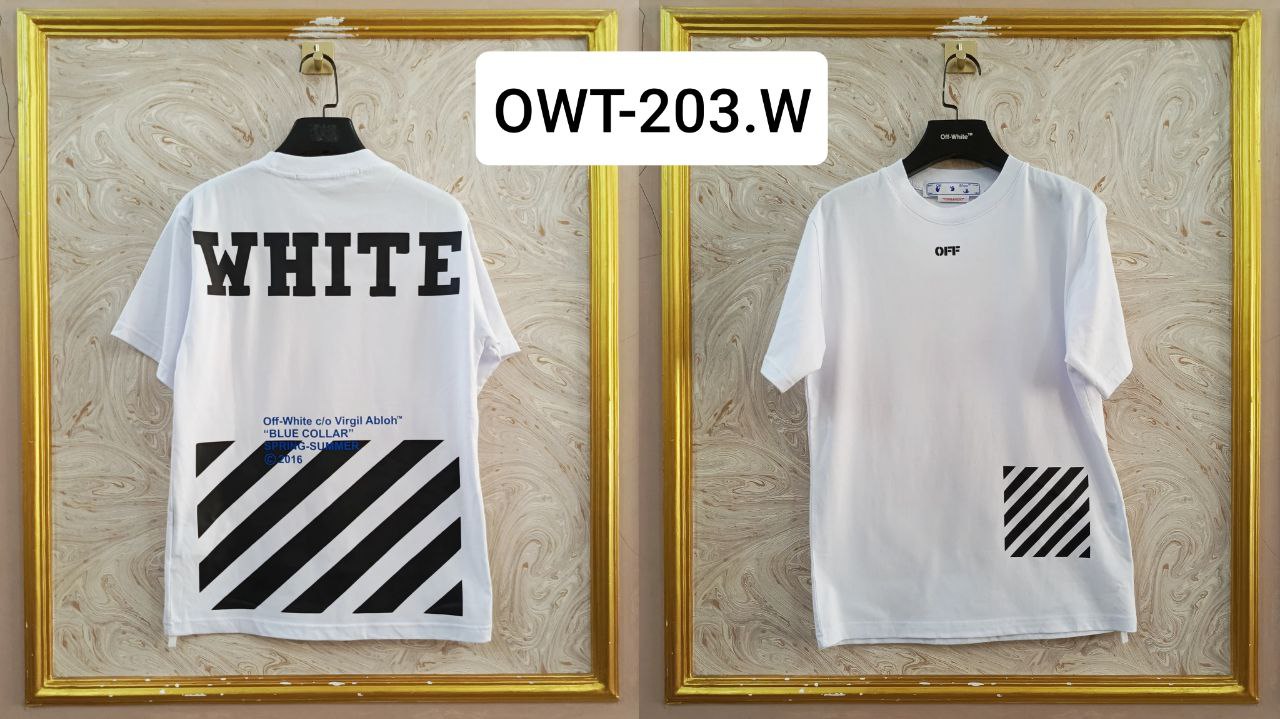 Off-White Inspired Back Logo T-Shirt - OWT-203 White Edition