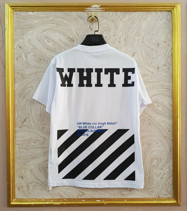 Off-White Inspired Back Logo T-Shirt - OWT-203 White Edition