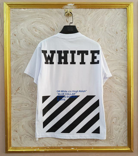 Off-White Inspired Back Logo T-Shirt - OWT-203 White Edition