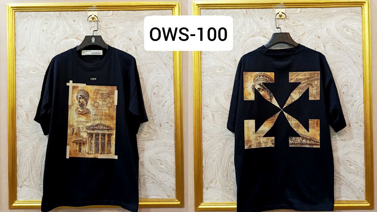 OWS-100 | Off-White Style Graphic T-Shirt โ Streetwear Oversized Tee