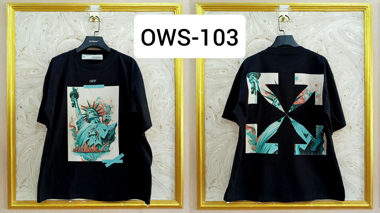 OWS-103 | Off-White Style Graphic T-Shirt โ Streetwear Oversized Tee
