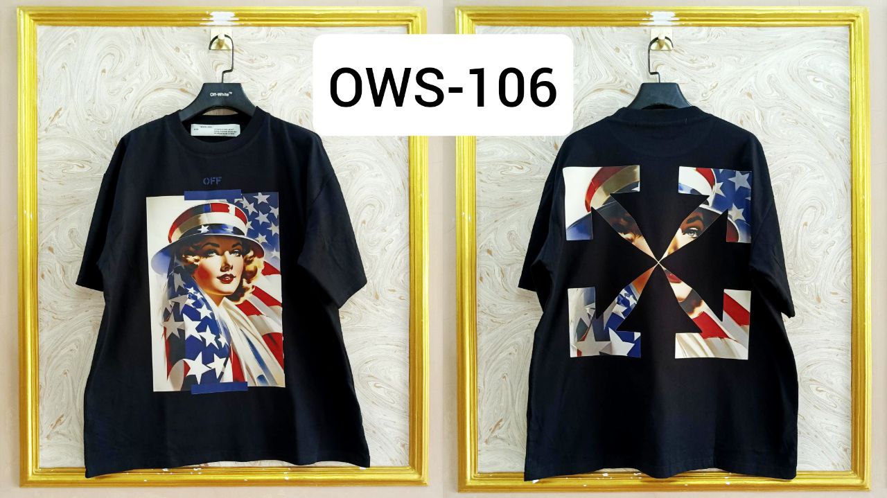 OWS-106 | Off-White Style Graphic T-Shirt โ Streetwear Oversized Tee