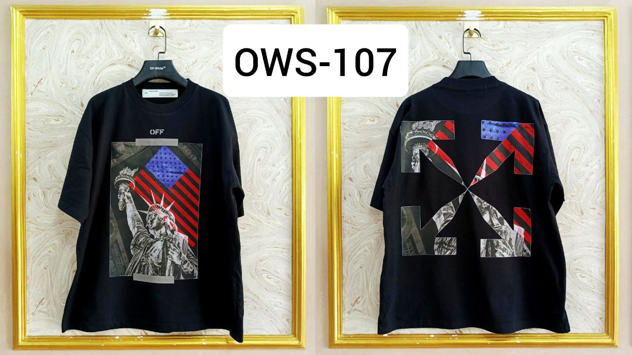 OWS-107 | Off-White Style Graphic T-Shirt โ Streetwear Oversized Tee