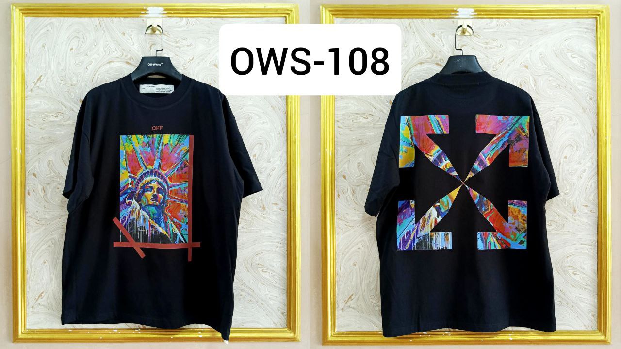 OWS-108 | Off-White Style Graphic T-Shirt โ Streetwear Oversized Tee
