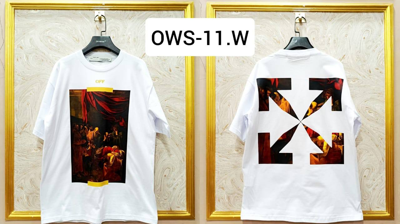 Off-White Inspired White Tee – OWS-11.W Oversized Streetwear