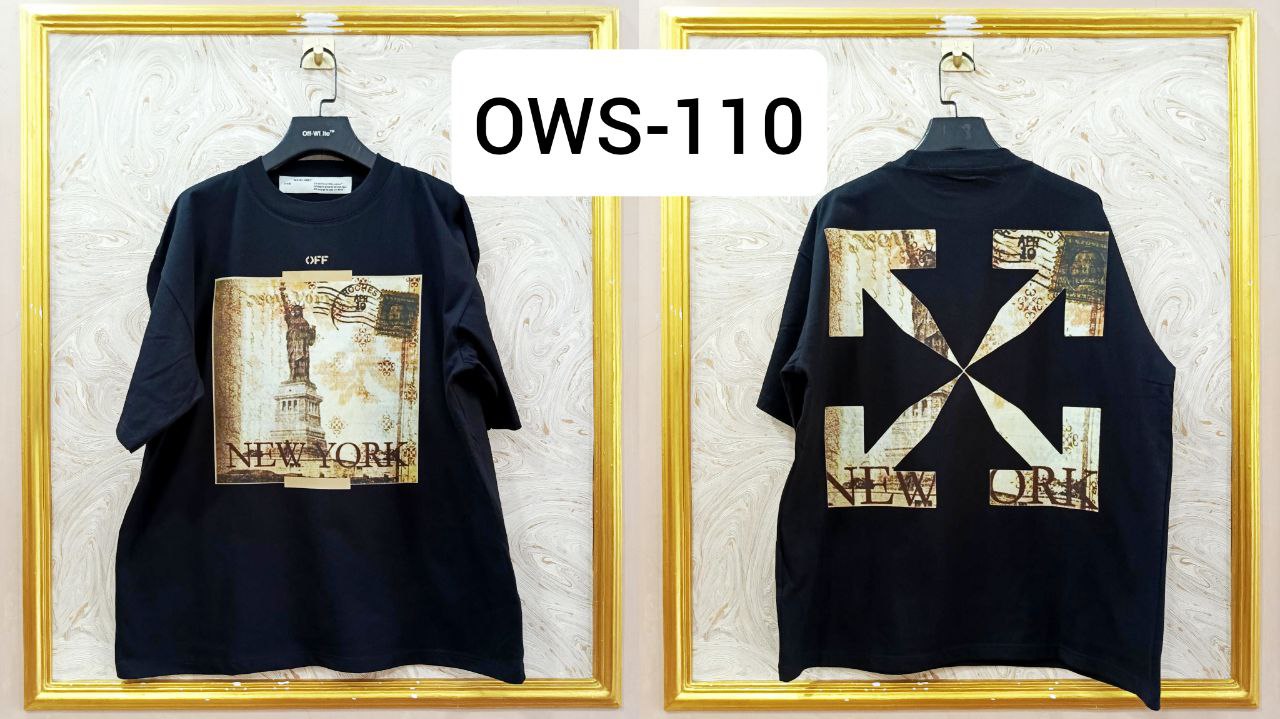 OWS-110 | Off-White Style Graphic T-Shirt โ Streetwear Oversized Tee