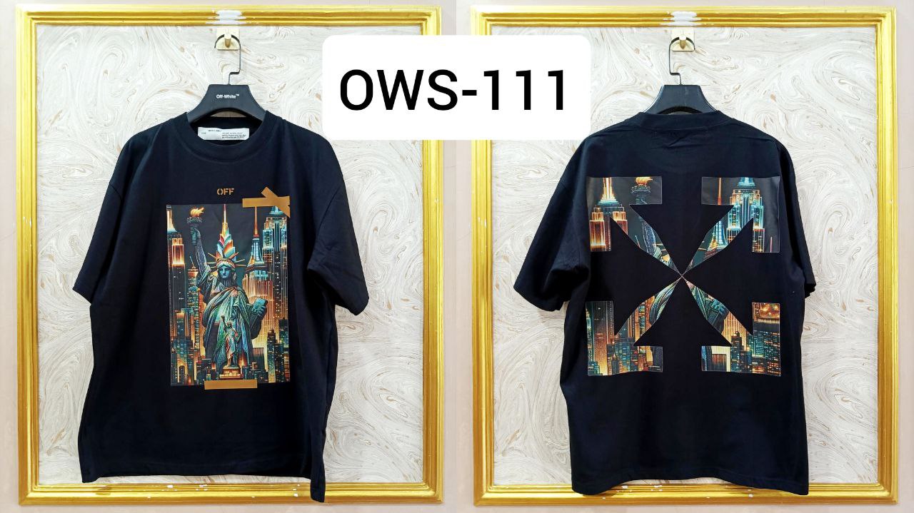 OWS-111 | Off-White Style Graphic T-Shirt โ Streetwear Oversized Tee