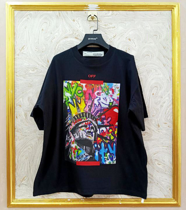 OWS-115 | Off-White Style Graphic T-Shirt โ Streetwear Oversized Tee