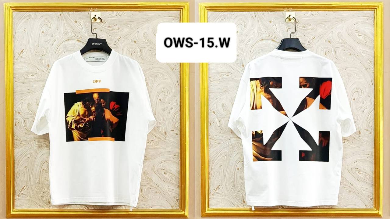 Off-White Inspired White Tee – OWS-15.W Oversized Streetwear