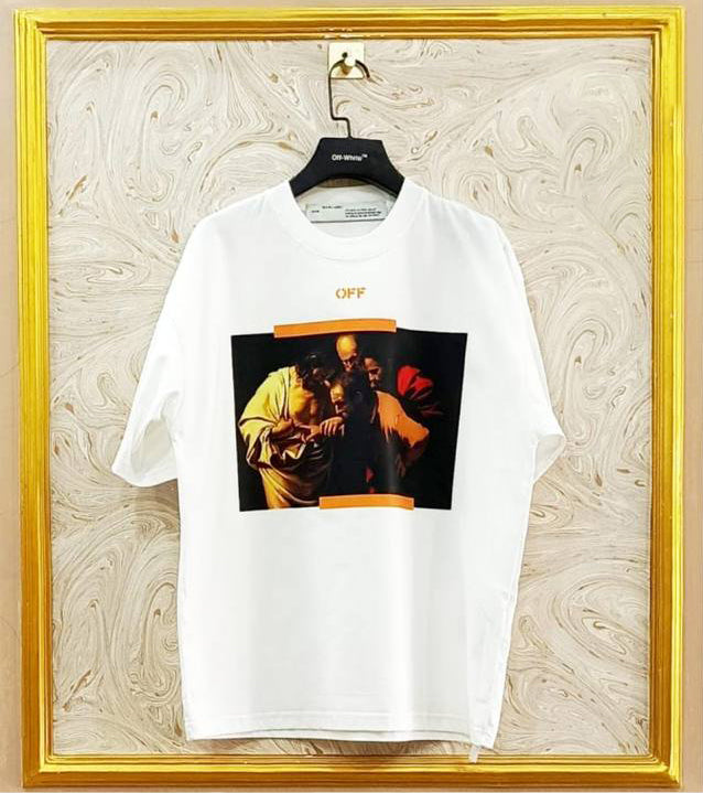 Off-White Inspired White Tee – OWS-15.W Oversized Streetwear