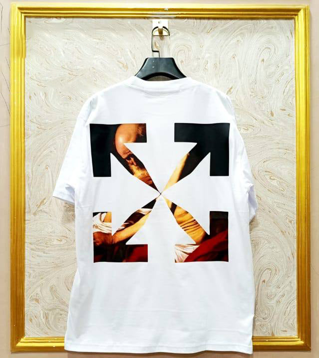 Off-White Inspired White Tee – OWS-16.W Oversized Streetwear