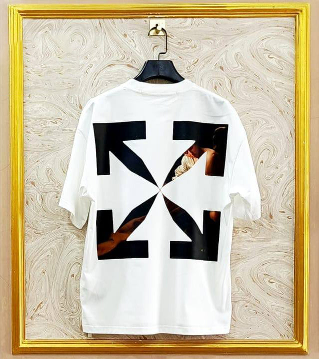 Off-White Inspired White Tee – OWS-18.W Oversized Streetwear