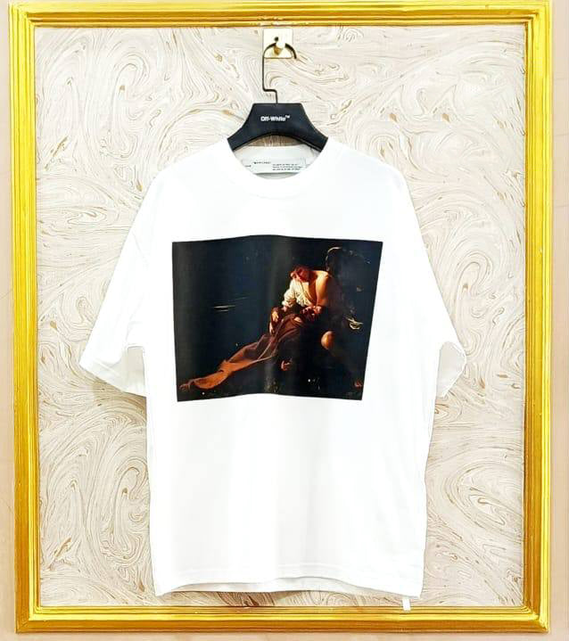 Off-White Inspired White Tee – OWS-18.W Oversized Streetwear