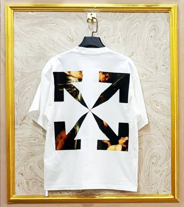 Off-White Inspired White Tee – OWS-19.W Oversized Streetwear