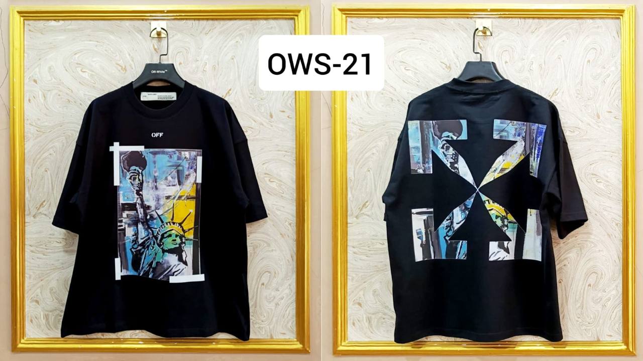 OWS-21 | Off-White Style Graphic T-Shirt โ Streetwear Oversized Tee