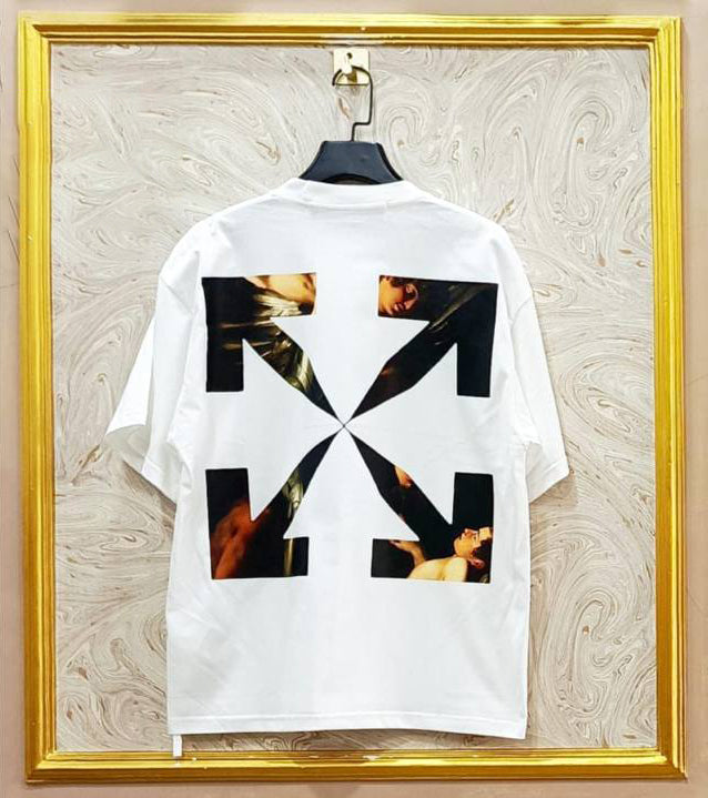 Off-White Inspired White Tee – OWS-22.W Oversized Streetwear