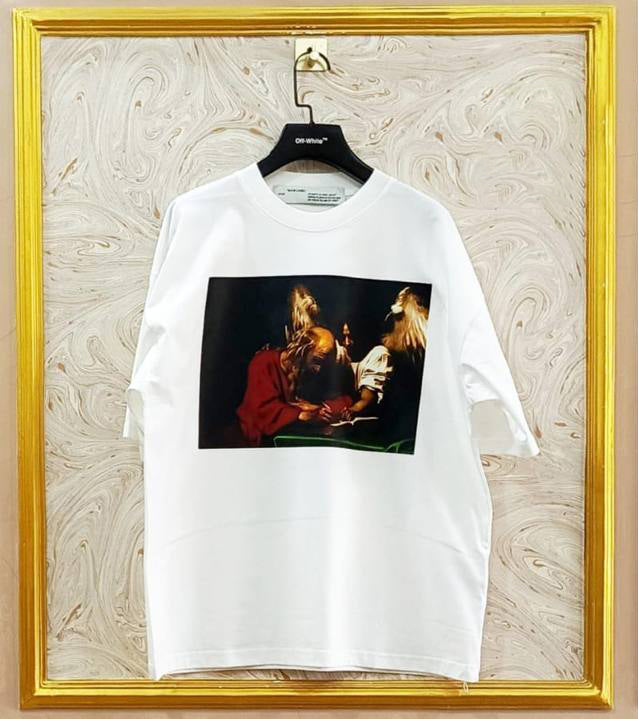 Off-White Inspired White Tee – OWS-22.W Oversized Streetwear