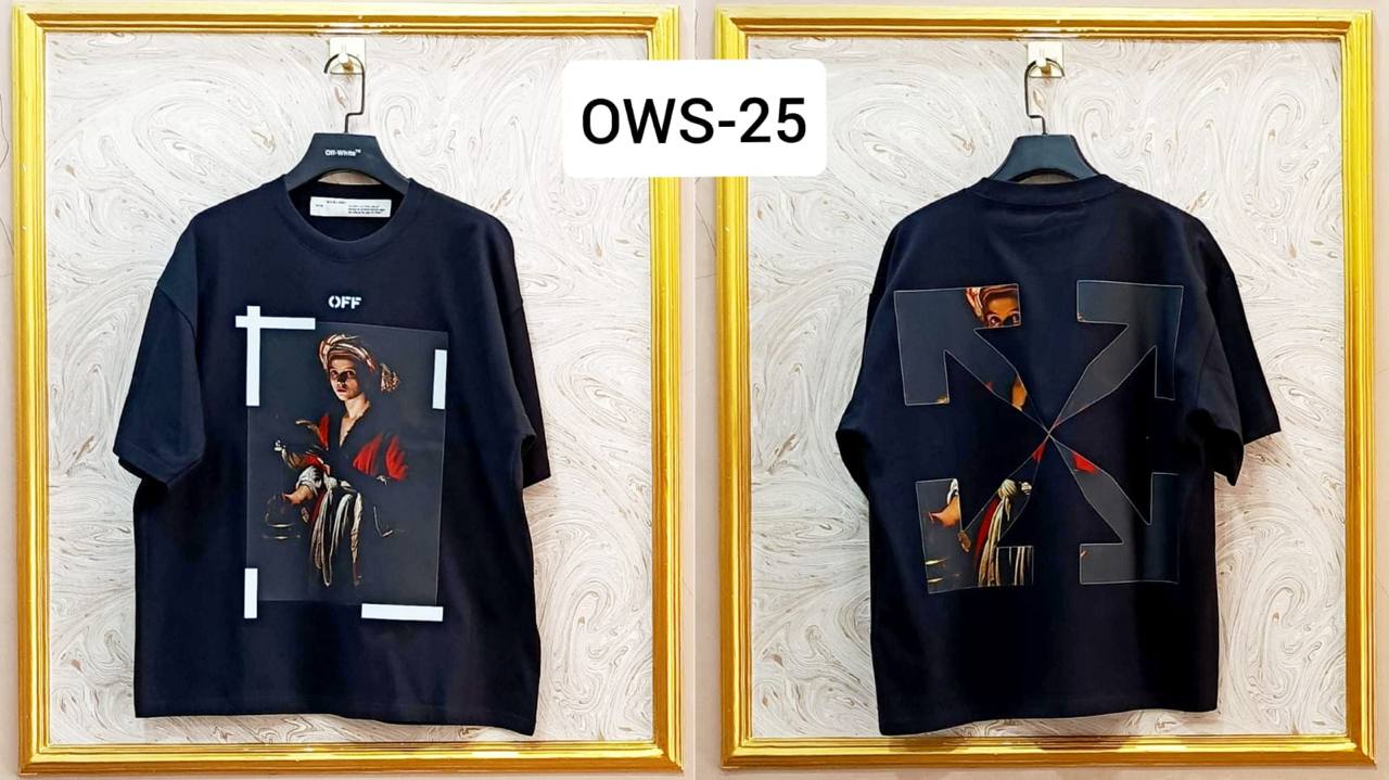 OWS-25 | Off-White Style Graphic T-Shirt โ Streetwear Oversized Tee