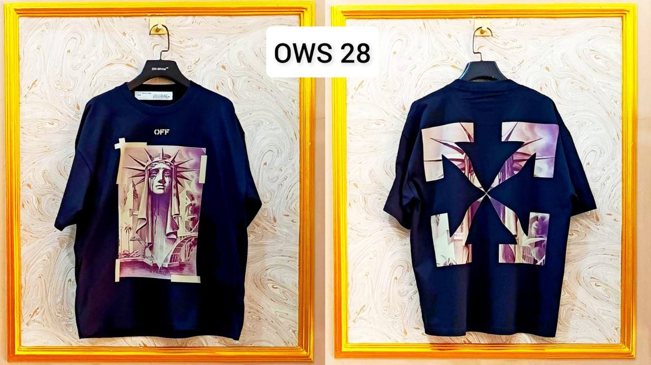 OWS-28 | Off-White Style Graphic T-Shirt โ Streetwear Oversized Tee