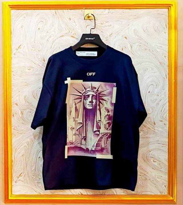 OWS-28 | Off-White Style Graphic T-Shirt โ Streetwear Oversized Tee