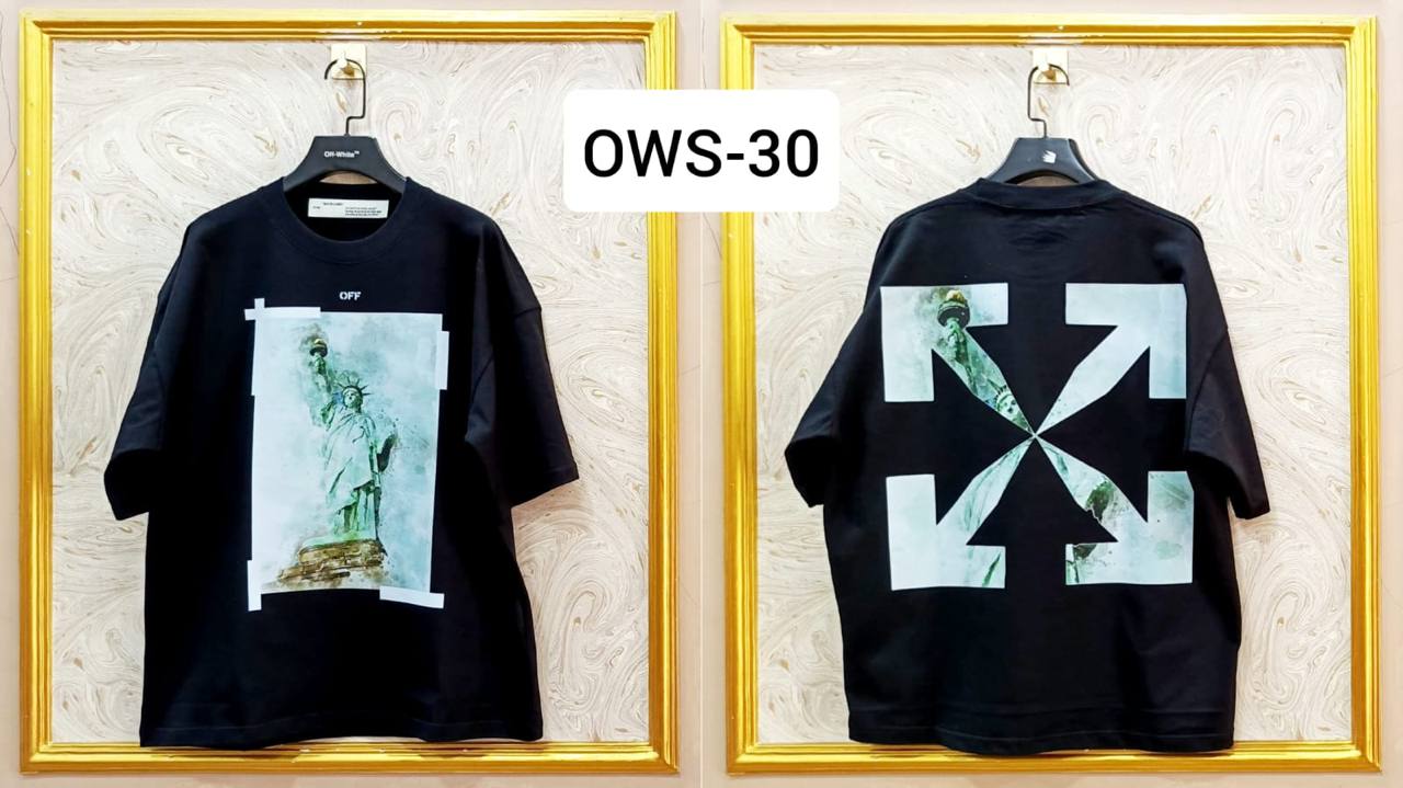 OWS-30 | Off-White Style Graphic T-Shirt โ Streetwear Oversized Tee