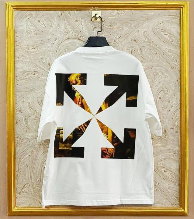 Off-White Inspired White Tee – OWS-32.W Oversized Streetwear