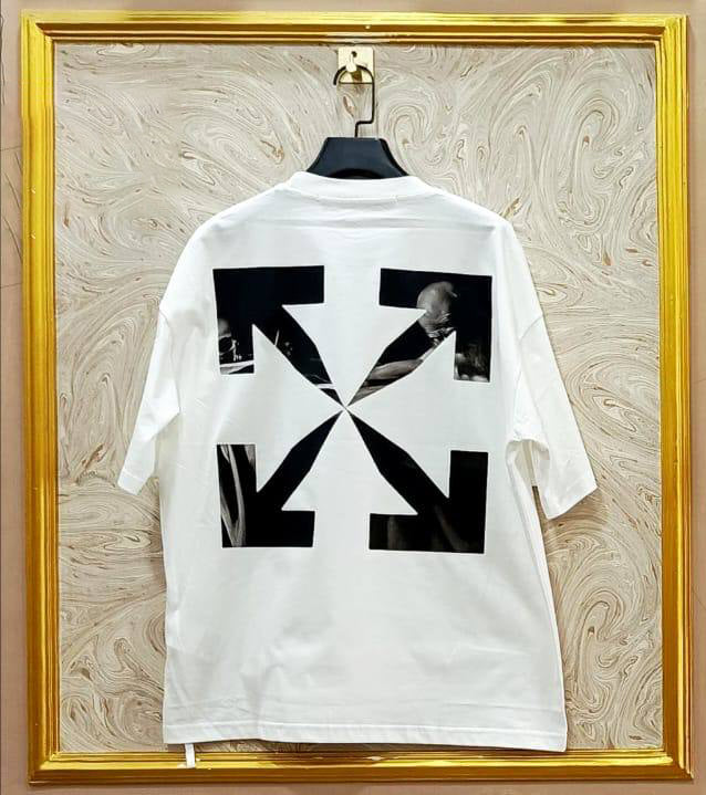 Off-White Inspired White Tee – OWS-33.W Oversized Streetwear