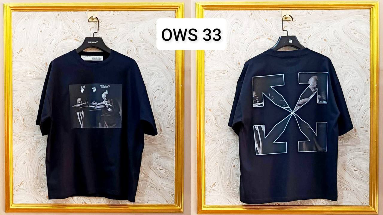 OWS-33 | Off-White Style Graphic T-Shirt โ Streetwear Oversized Tee