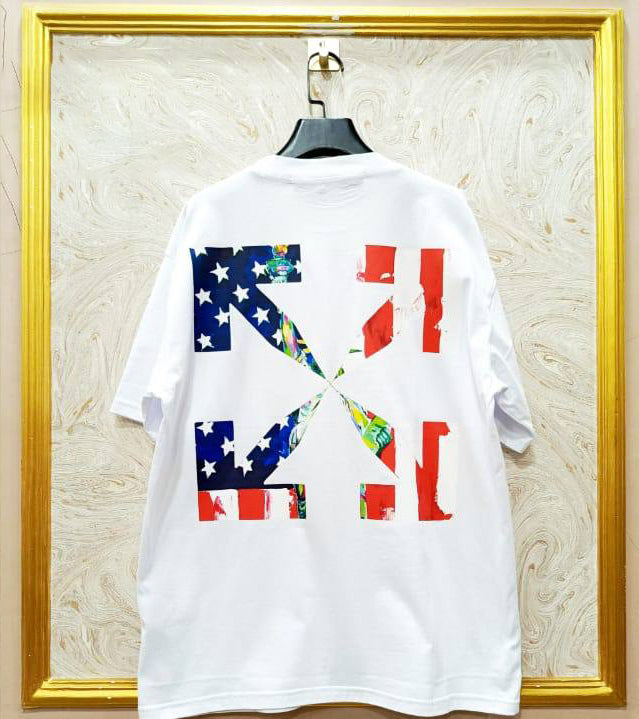 Off-White Inspired White Tee – OWS-35.W Oversized Streetwear