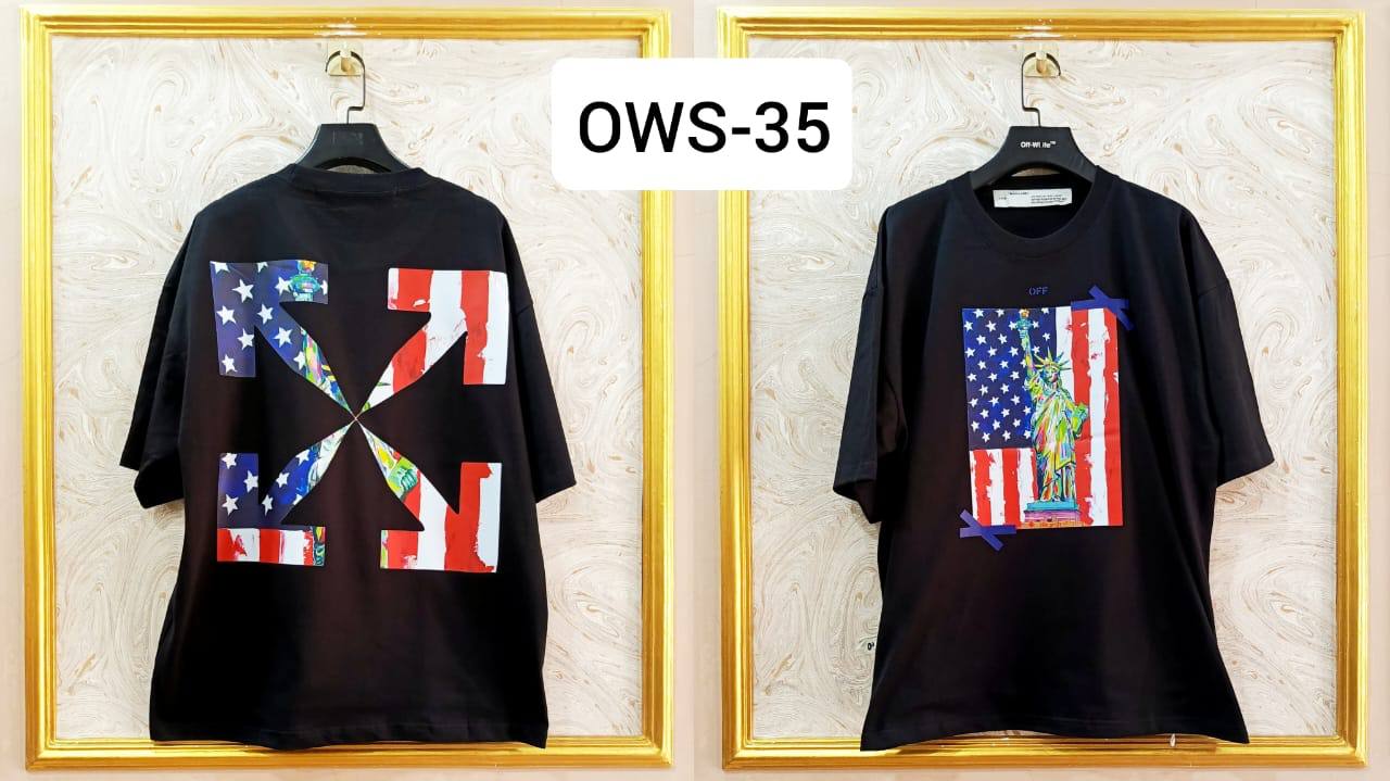 OWS-35 | Off-White Style Graphic T-Shirt โ Streetwear Oversized Tee