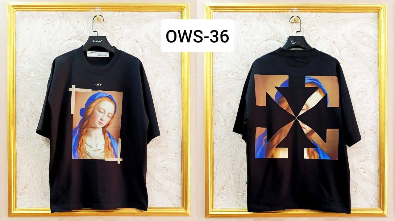 OWS-36 | Off-White Style Graphic T-Shirt โ Streetwear Oversized Tee