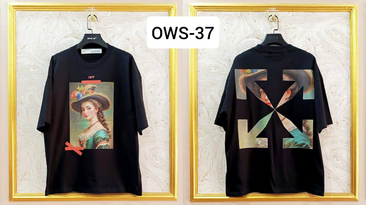 OWS-37 | Off-White Style Graphic T-Shirt โ Streetwear Oversized Tee