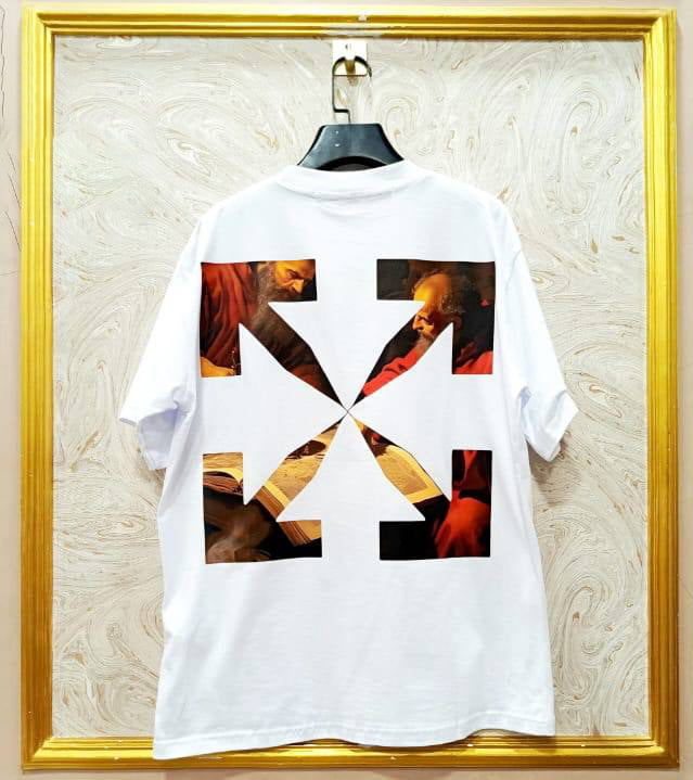 Off-White Inspired White Tee – OWS-41.W Oversized Streetwear