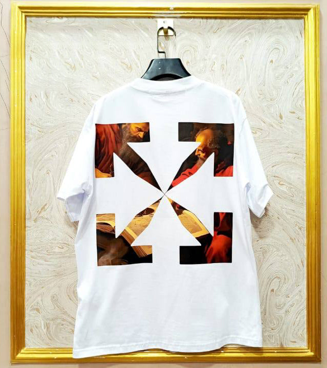 Off-White Inspired White Tee – OWS-41.W Oversized Streetwear
