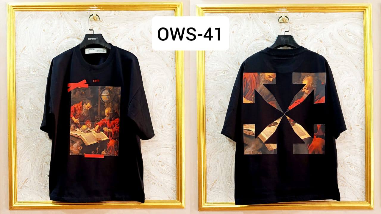 OWS-41 | Off-White Style Graphic T-Shirt โ Streetwear Oversized Tee