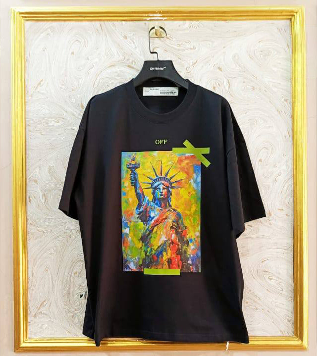 OWS-46 | Off-White Style Graphic T-Shirt โ Streetwear Oversized Tee