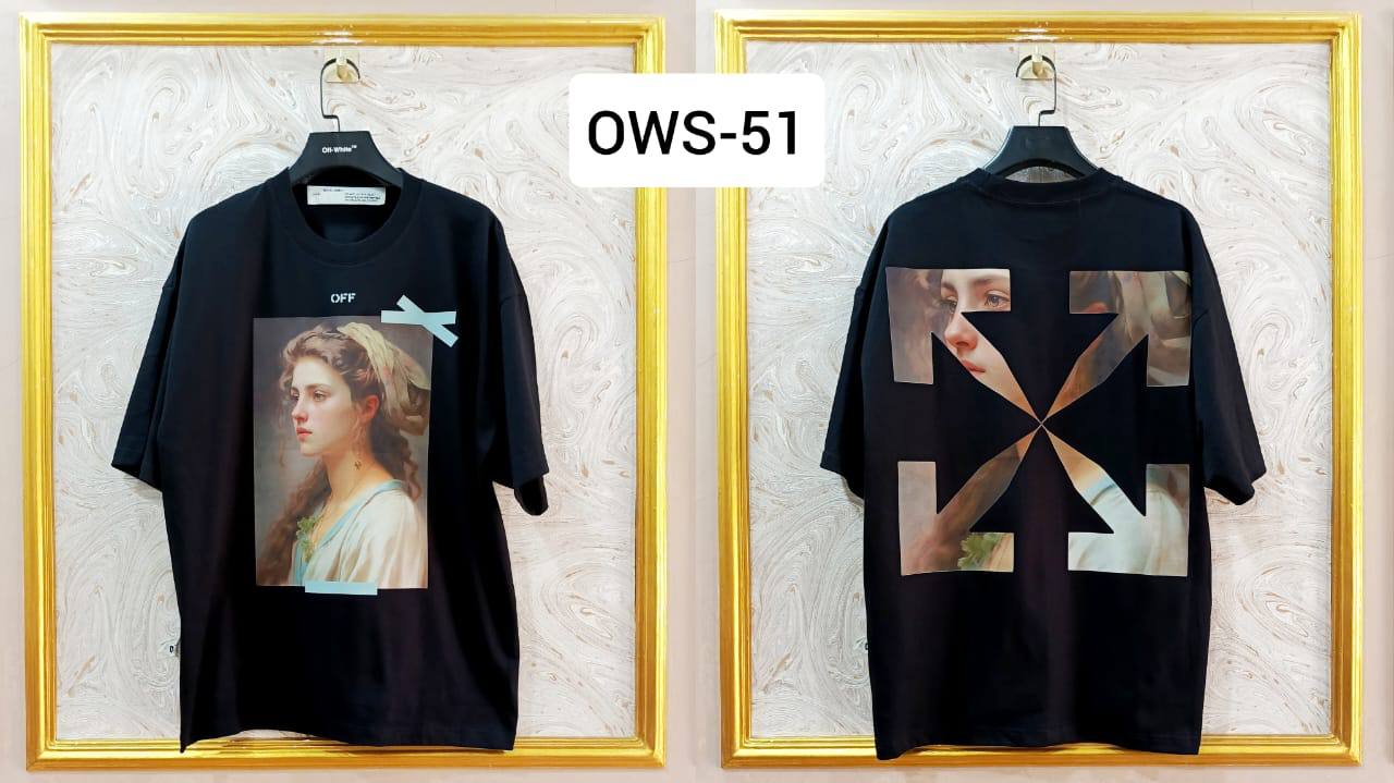 OWS-51 | Off-White Style Graphic T-Shirt โ Streetwear Oversized Tee