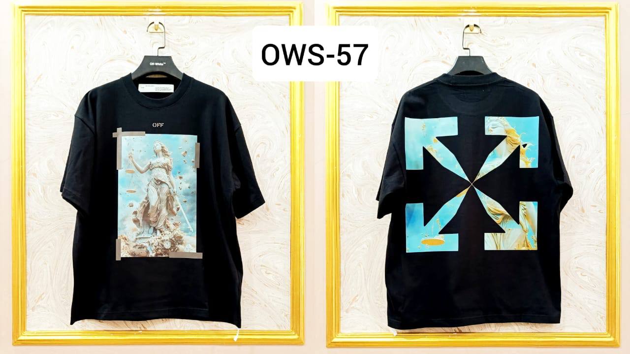 OWS-57 | Off-White Style Graphic T-Shirt โ Streetwear Oversized Tee