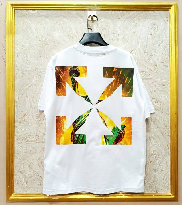 Off-White Inspired White Tee – OWS-58.W Oversized Streetwear
