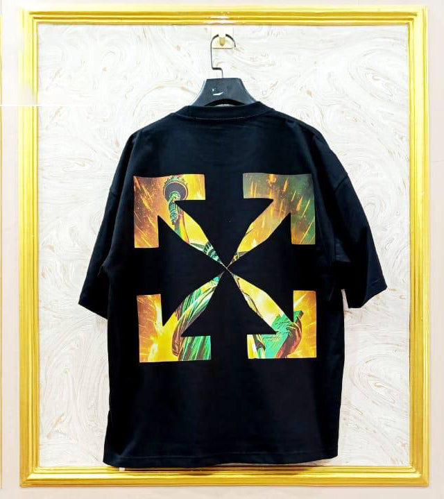 OWS-58 | Off-White Style Graphic T-Shirt โ Streetwear Oversized Tee