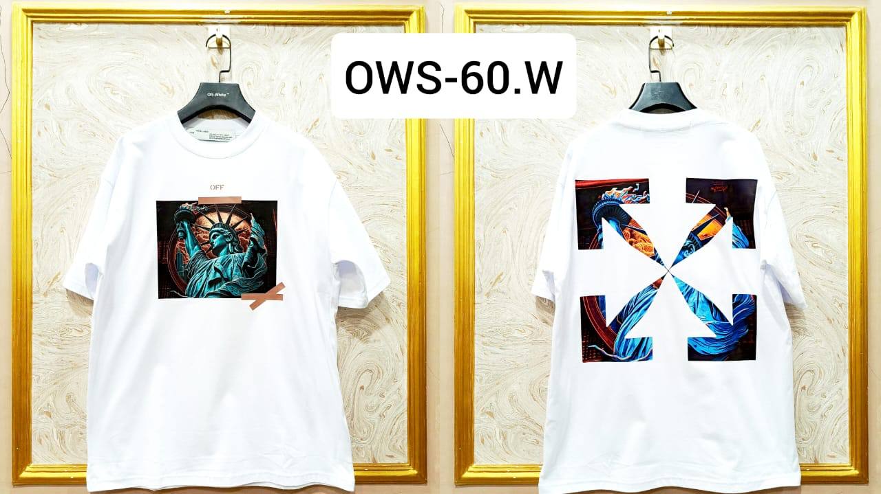 Off-White Inspired White Tee – OWS-60.W Oversized Streetwear