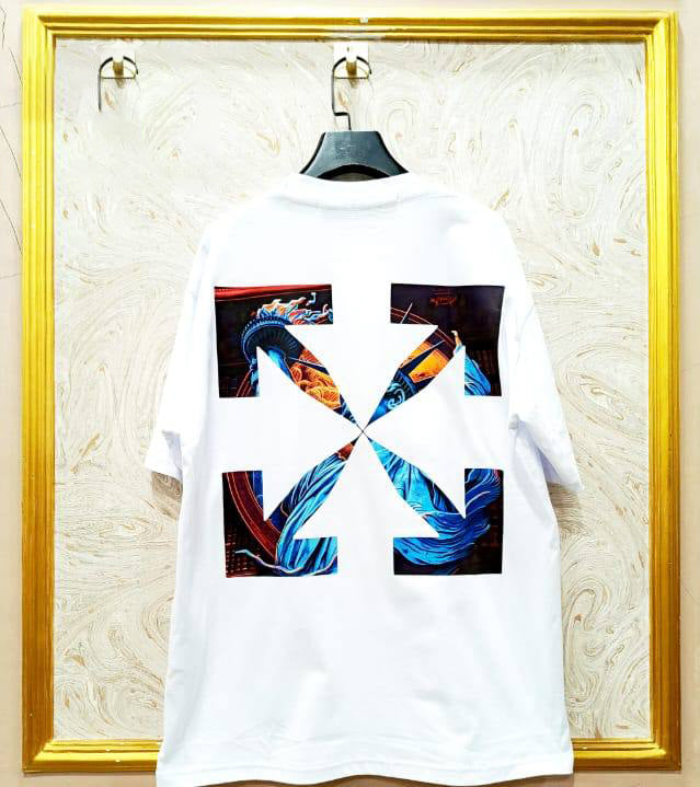 Off-White Inspired White Tee – OWS-60.W Oversized Streetwear