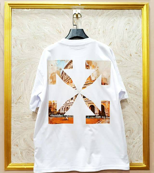 Off-White Inspired White Tee – OWS-63.W Oversized Streetwear