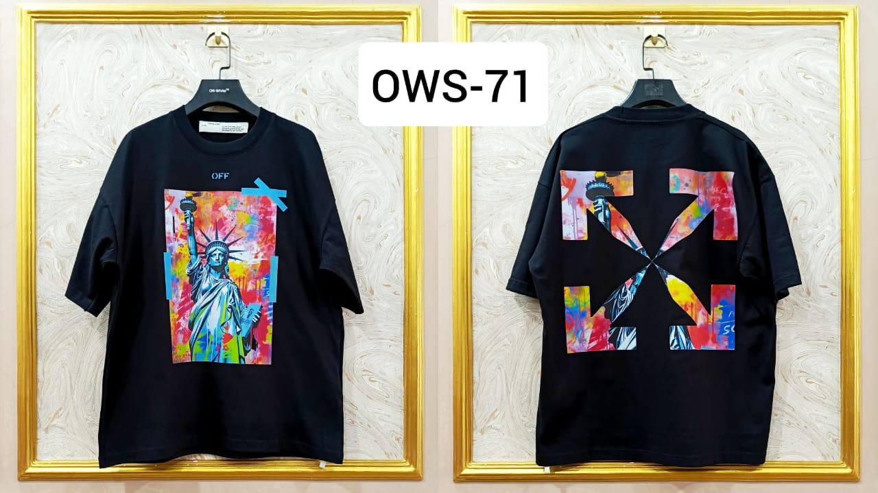 OWS-71 | Off-White Style Graphic T-Shirt โ Streetwear Oversized Tee