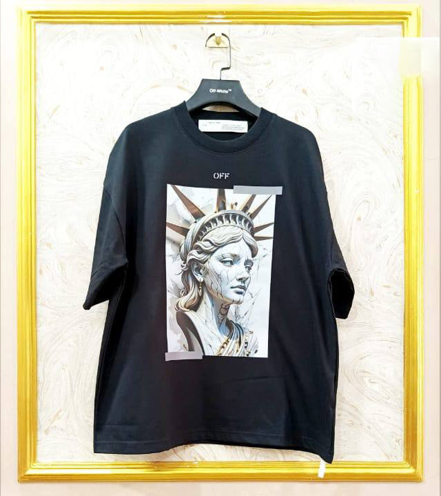 OWS-73 | Off-White Style Graphic T-Shirt โ Streetwear Oversized Tee